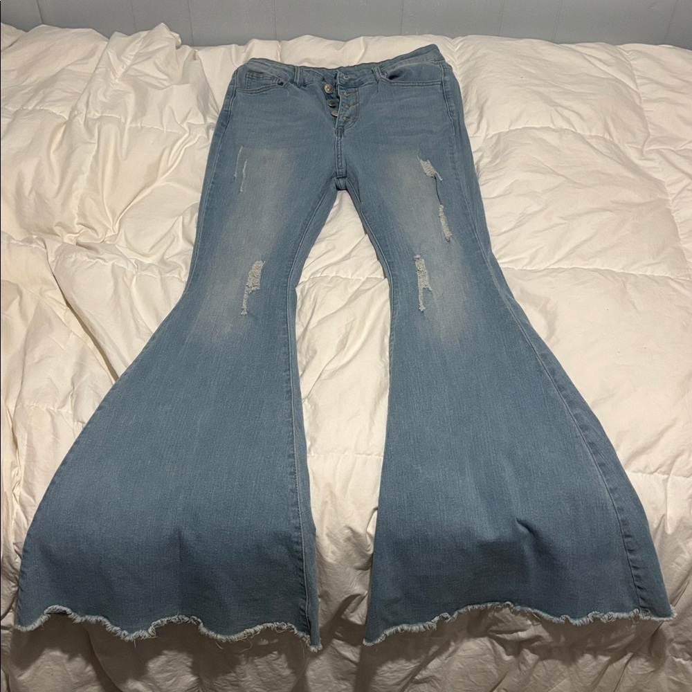 Flared Light Blue Jeans
